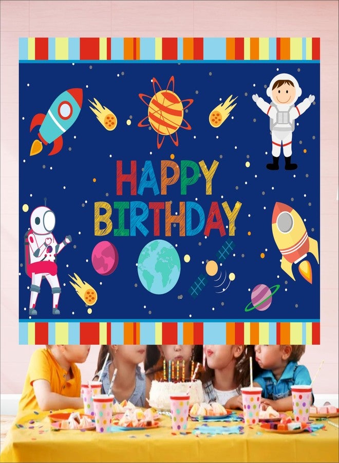 Party Baazaar Space Birthday Backdrop 5x4 Ft | Backdrops for Decoration | Birthday Decoration Backdrop | Banner for Kids Theme Party - Image 4